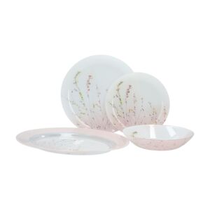 Luminarc 19-Piece Simply Trompette Dinnerware Set White Luminarc 19-Piece Simply Trompette Dinnerware Set White